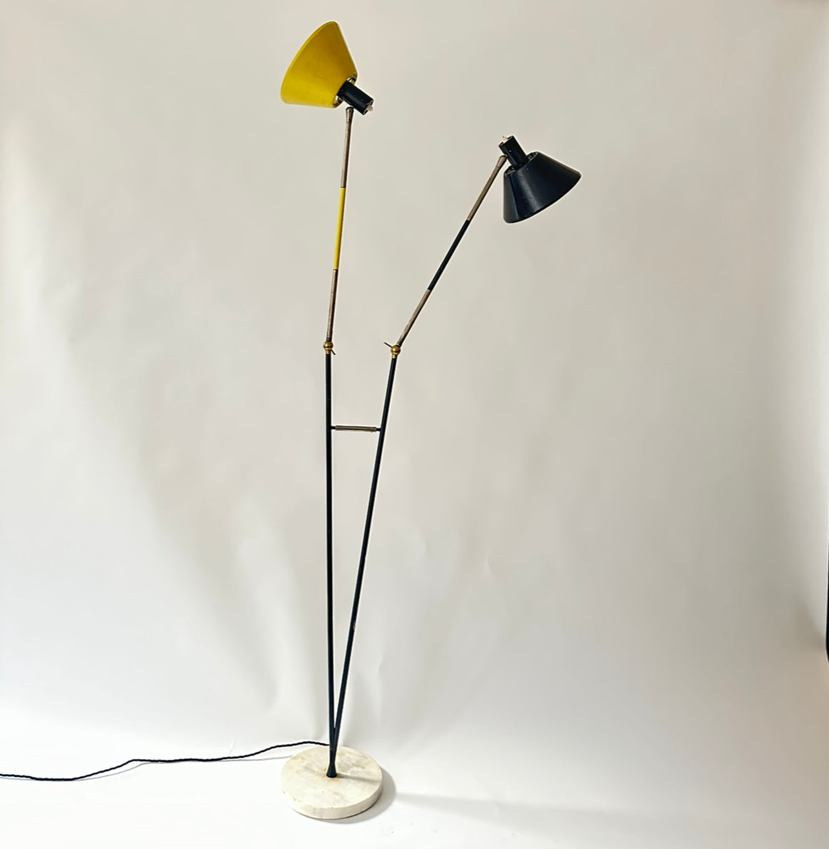 Double Stemmed Floor Lamp by Stilux - Italy 50s