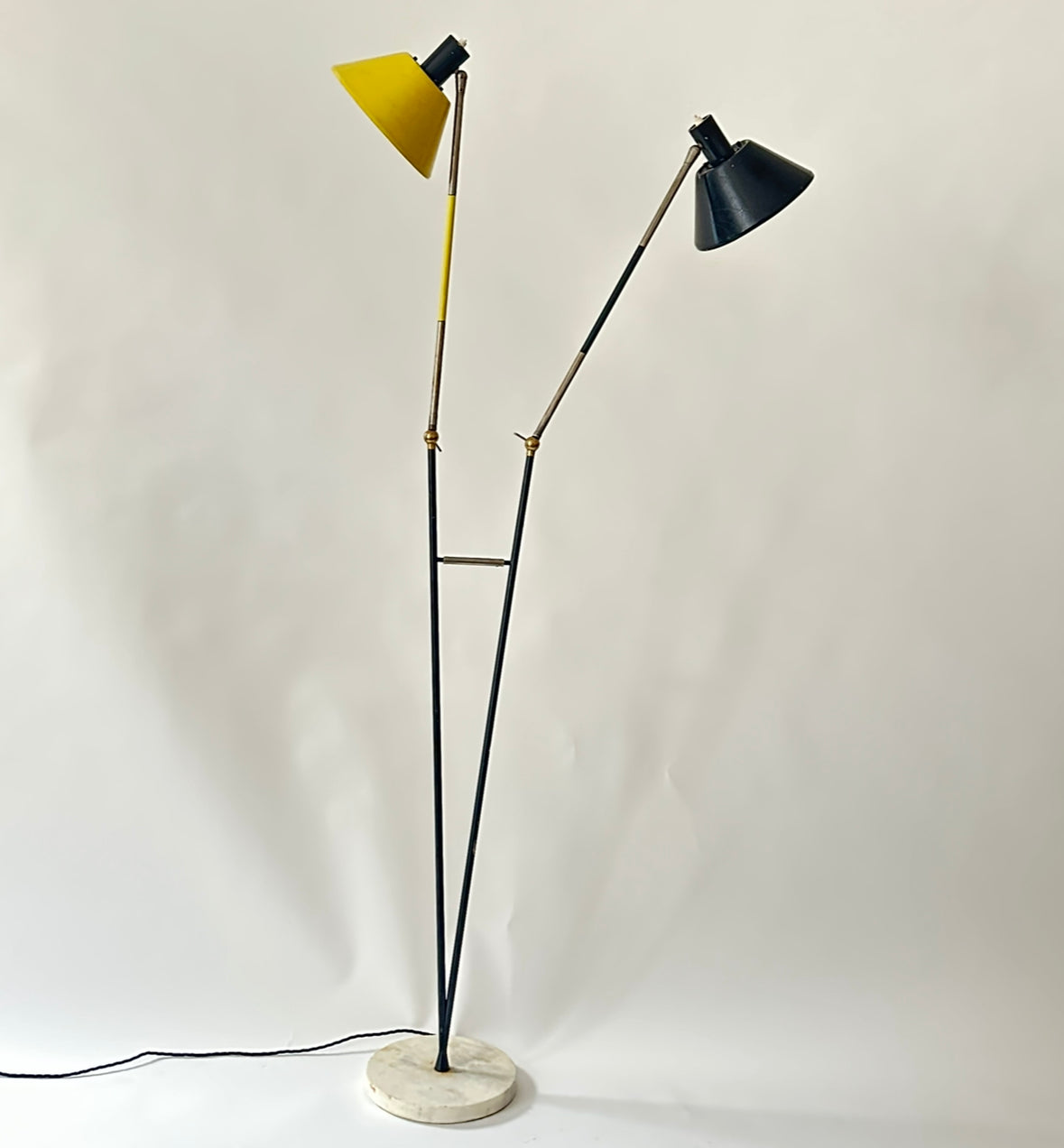 Double Stemmed Floor Lamp by Stilux - Italy 50s