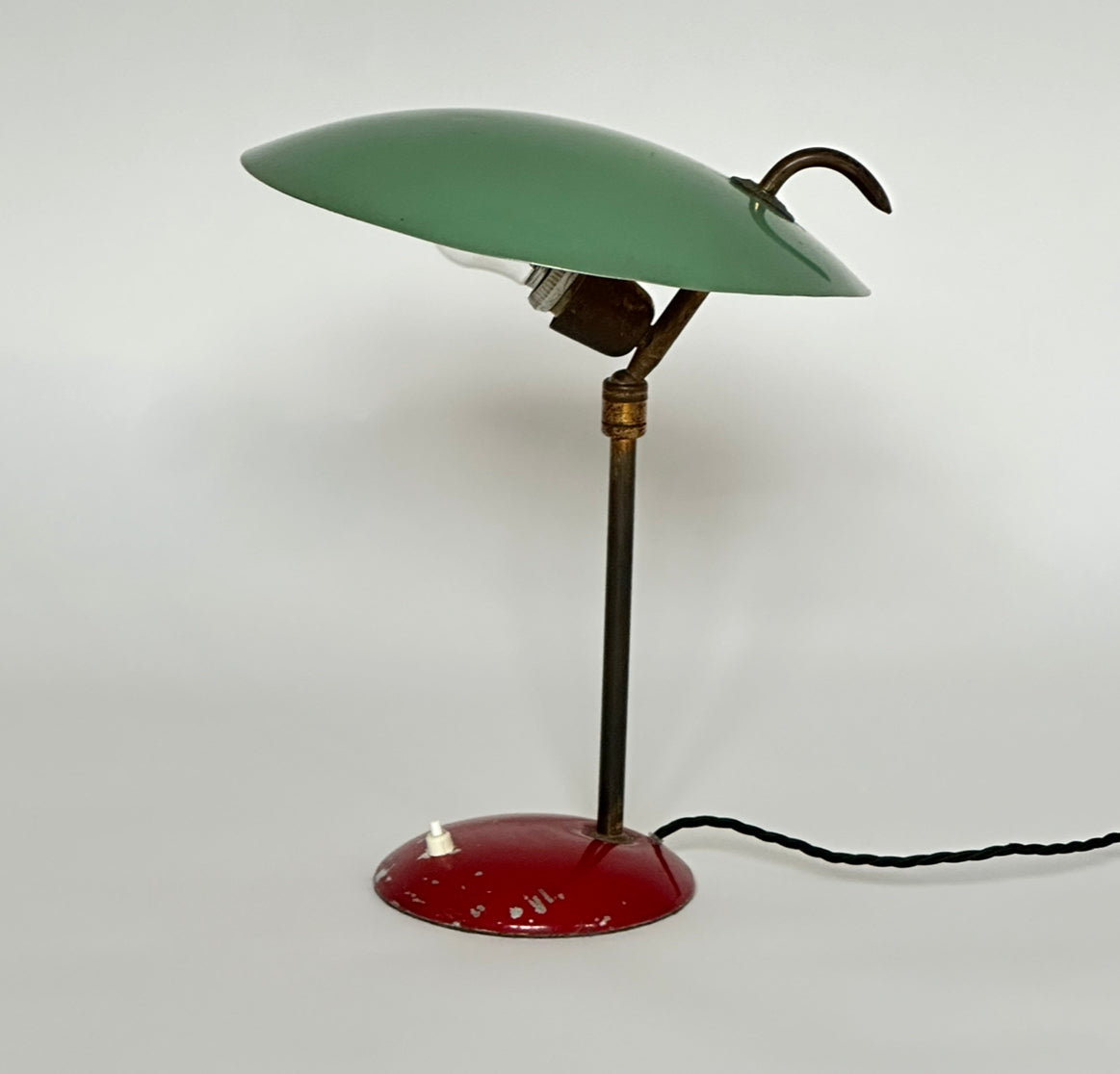 Green & Red Oscar Desk Lamp by Oscar Torlasco - Italy 1950s