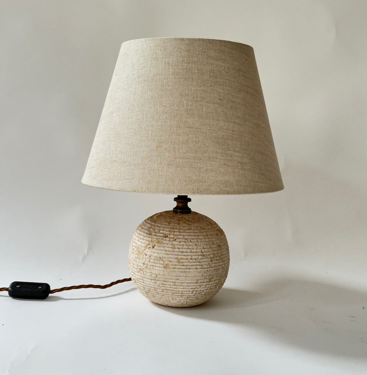 Travertine Ball Lamp