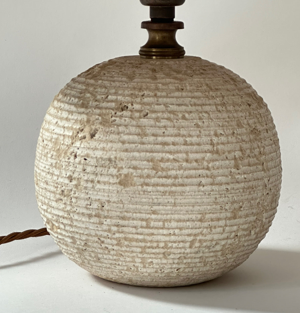 Travertine Ball Lamp