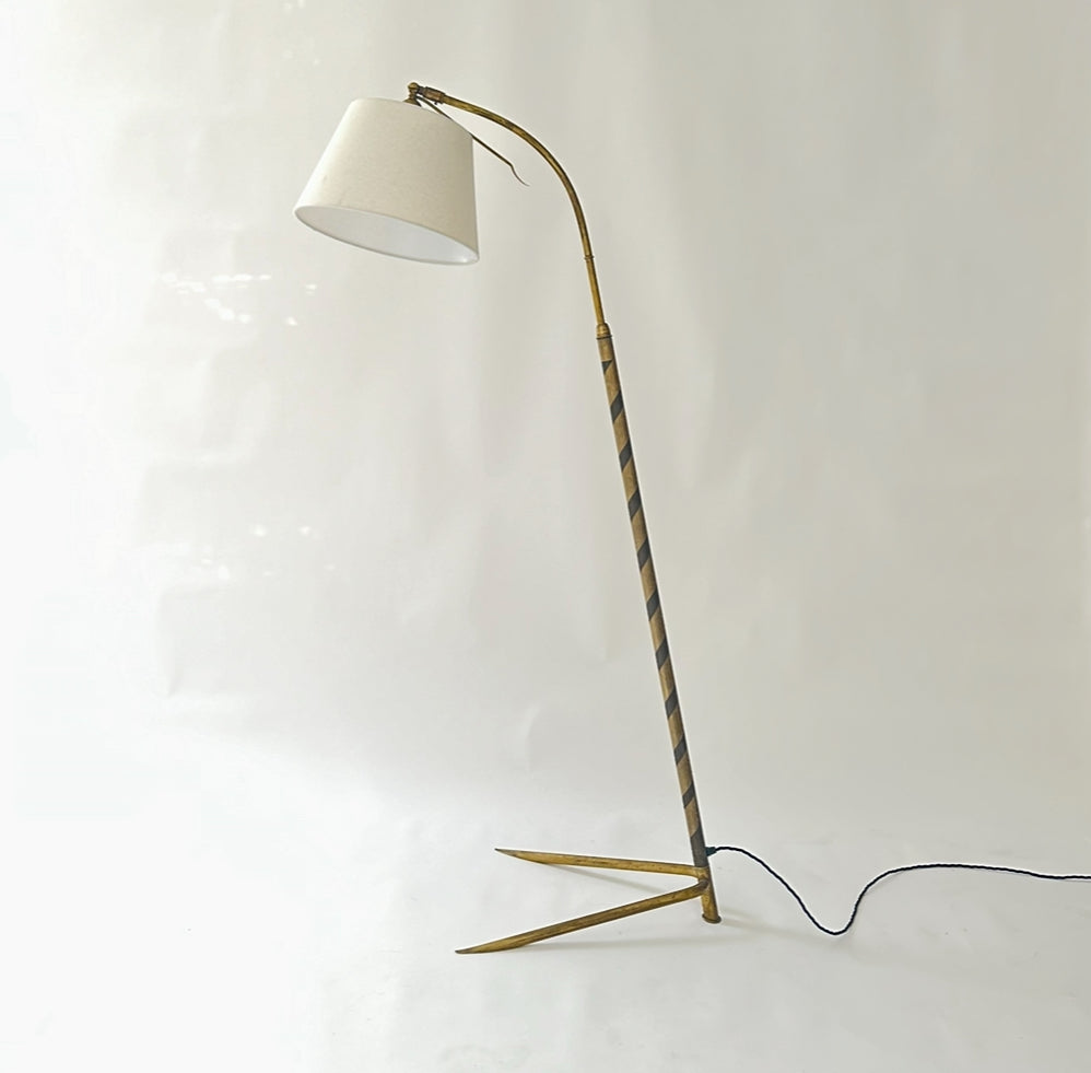 Brass Telescopic Floor Lamp - Italy 50s