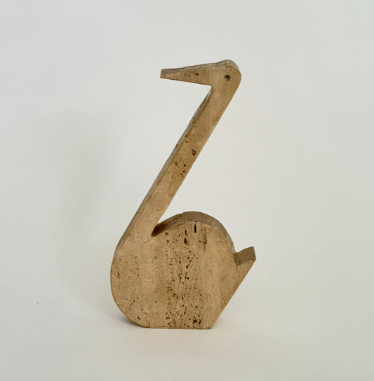 Large Travertine Goose - Italy 60s