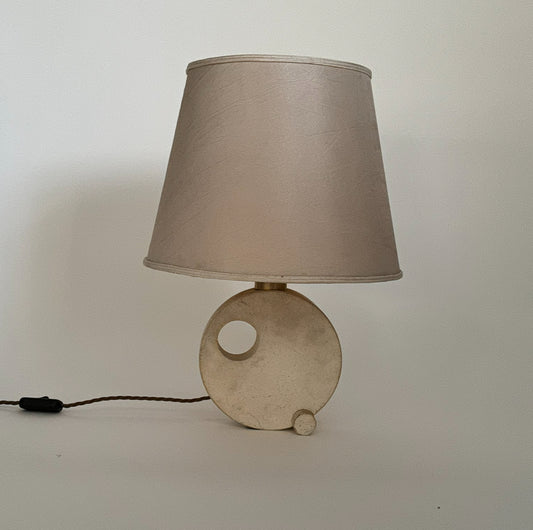 Italian 60s Travertine Table Lamp