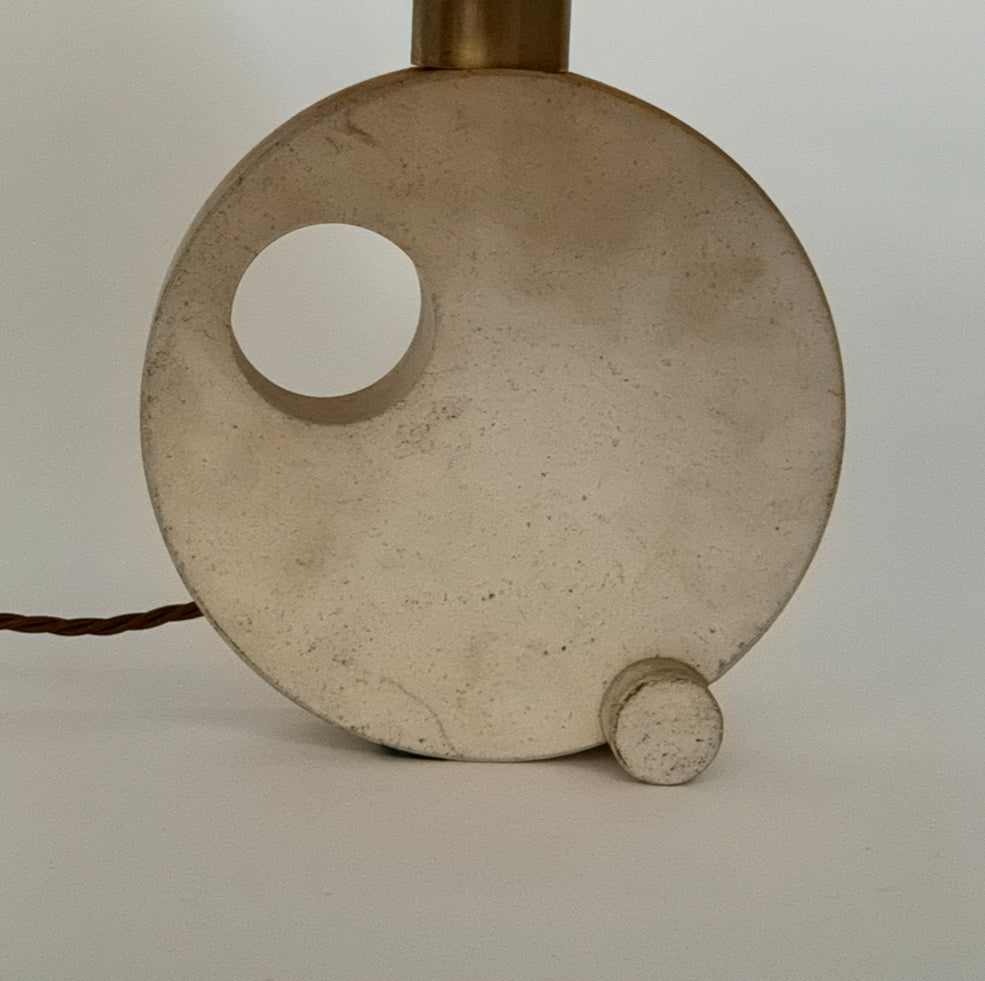 Italian 60s Travertine Table Lamp