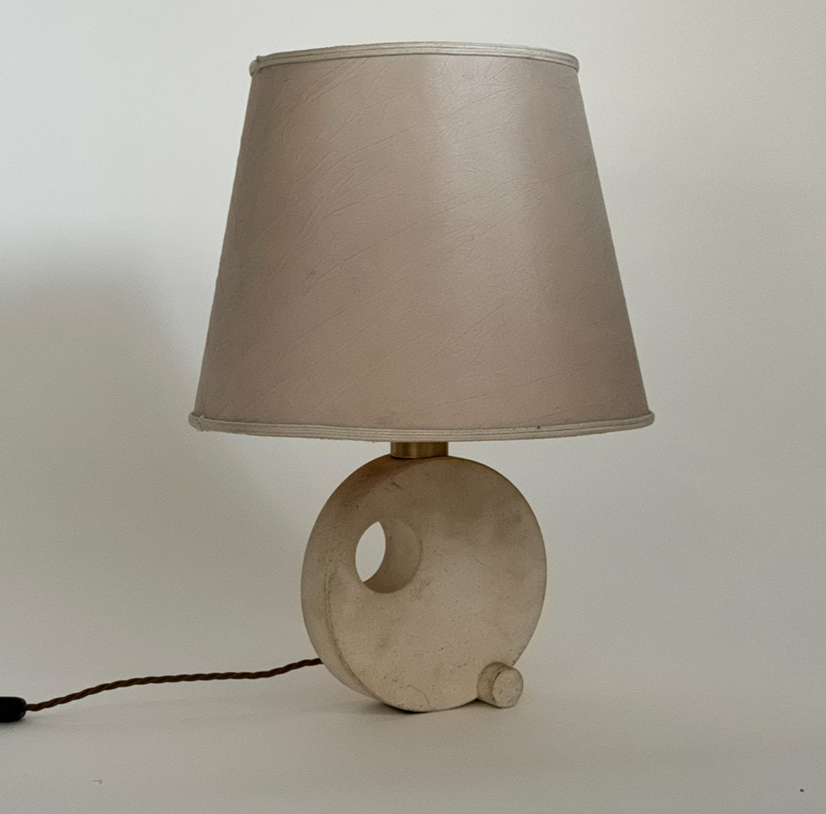 Italian 60s Travertine Table Lamp