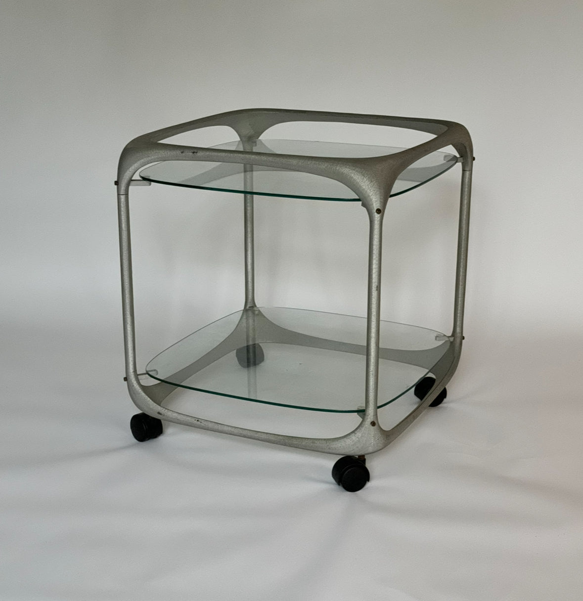 Brushed Aluminium Bar Cart - Lorenzo Burchiellaro