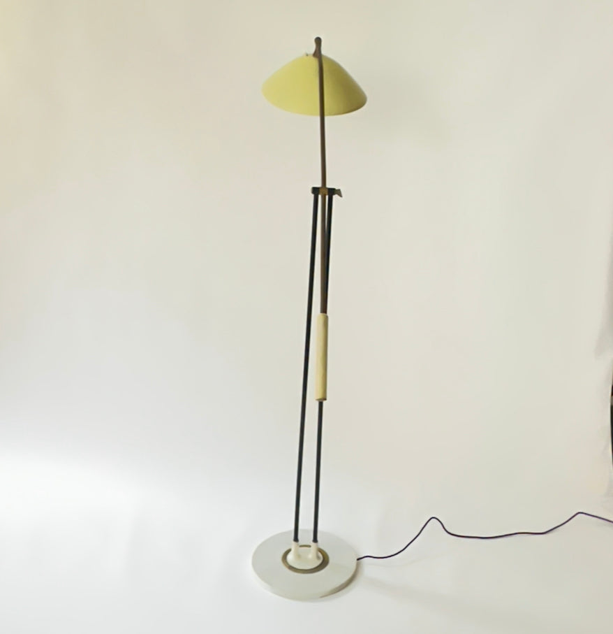 Brass & Marble Floor lamp - Stilnovo 50s