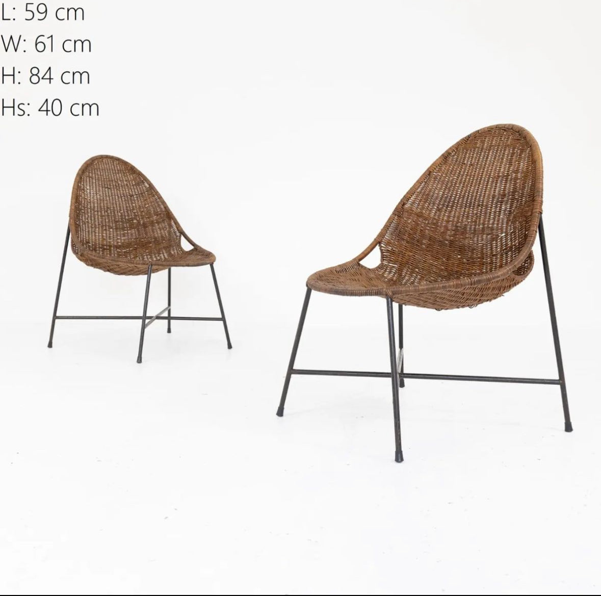 Pair Ratan Chairs Campo & Graffi