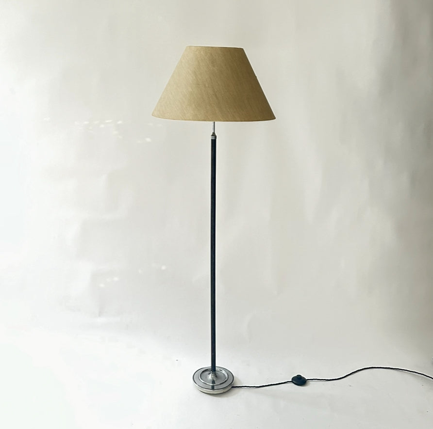 Chrome and Leather Floor Lamp - Spain 50s