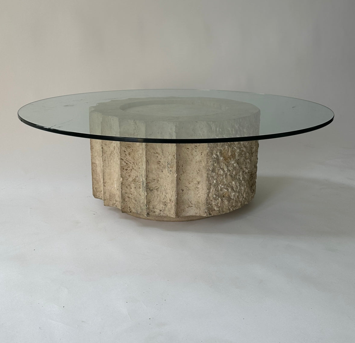 Travertine Coffee Table Italy 60's