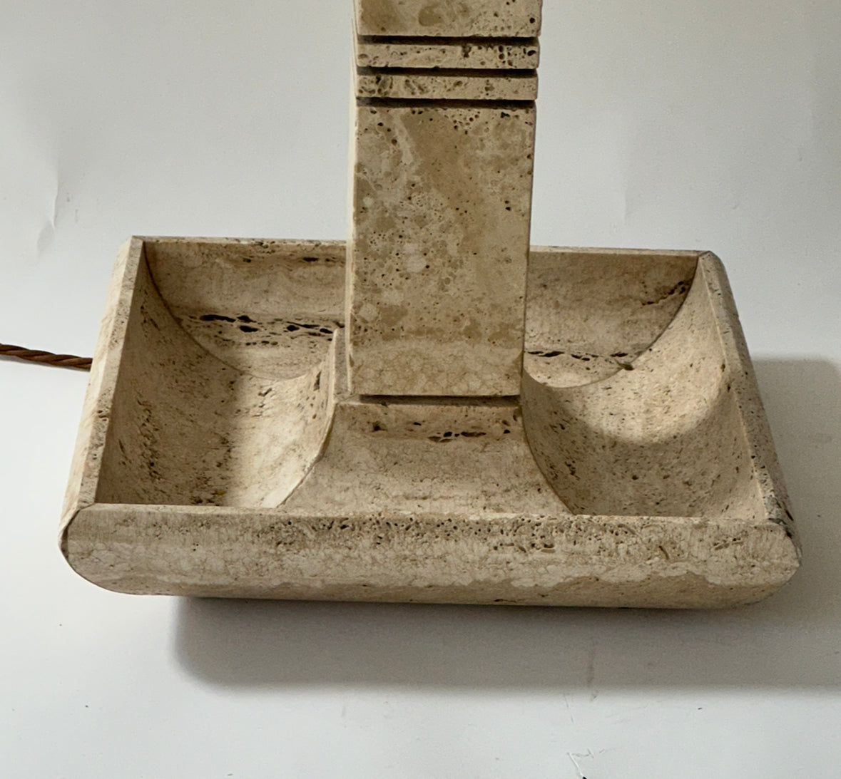 Travertine Table Tray Lamp