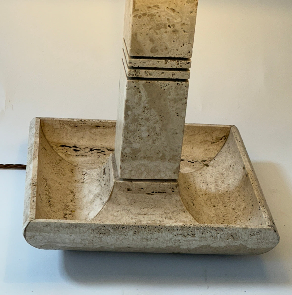 Travertine Table Tray Lamp